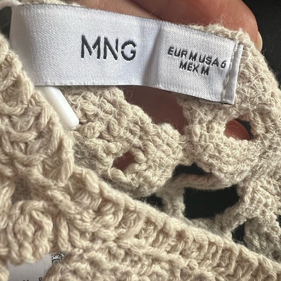 MANGO Elegant Crochet Lace Dress in Cream - Picture 10 of 10